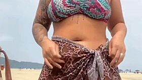 i got naked on the beach, he got hard, and i grabbed his dick a bit.