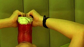 giant wolf roughly tongues male college student's mouth hole in intense solo session