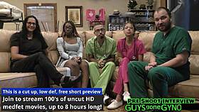 Taking 'daughter' Angel Ramiraz to hospital for nurse roleplay humiliation. 😈🏥 Latex gloves and backstage fun.