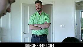 usingher4k - freeuse petite teen step daughter is fuck toy for step dad patricks day