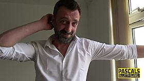 Fetish milf sub throated deeply with big cock in assfucking scene