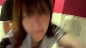 Couple rushes sex in kitchen before school