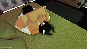 Is that cute moth girl in Roblox getting her throat roughly fucked?