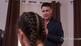 Pound our petite asses hard in gym threesome.