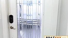 hunting that elusive tiny 18+ brunette with tattoo and big ass turns into hardcore missionary fucking