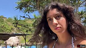 Hottie Sucks My Dick On Public Beach With Cum On Face