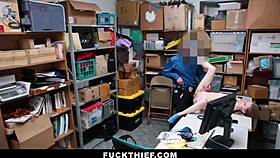 Teen nervously sat in the backroom after being detained.