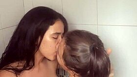 i feel so excited watching girls bathe and lick in the shower