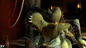 Jax battles Sheeva in Mortal Kombat parody