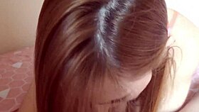 Feeling The Passion As Cute Girl Sucks Big Cock