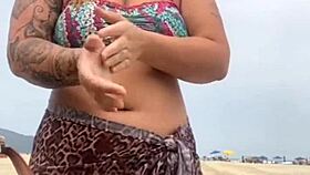 i got naked on the beach, he got hard, and i grabbed his dick a bit.