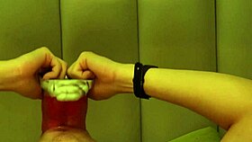 giant wolf roughly tongues male college student's mouth hole in intense solo session