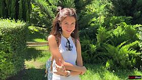 PUBLIC PICKUP - TEEN 18+ AGREED ON ROUGH GANGBANG FOR MONEY DOUBLE PENETRATION CREAMPIE