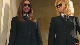 women in black scene