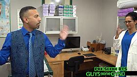 Taking 'daughter' Angel Ramiraz to hospital for nurse roleplay humiliation. 😈🏥 Latex gloves and backstage fun.