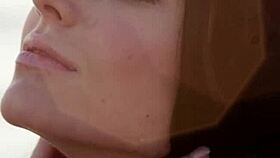 Petite beauty with small tits licks shaved pussy to orgasm