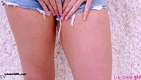 Cute teen 18+ blonde model shows her sexy body