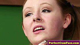 Busty Uk Teen 18+ Facialized In Threeway