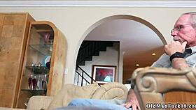 Old man licks young 18+ Maxima's erect