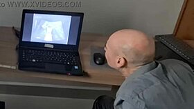 Old wife in gynecologist exam gets fucked doggystyle by doctor, cuckold husband watches