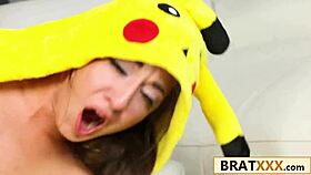 hunting that elusive tiny 18+ brunette with tattoo and big ass turns into hardcore missionary fucking