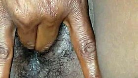 Oh, look at that hairy pussy! Let's play with it hard and make it squirt!