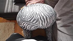 i've got this big ass girl hinting at sex, showing off her tight leggings, and i'm so turned on by her wet pussy