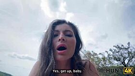 hunt4k bike ride turns into outdoor deepthroat and hardcore sex