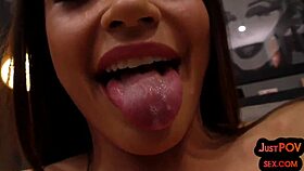 Pov Babe With Small Boobs Rides Cock Anal Style, Sucking And Fucking Intensely.