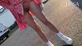 Hot Woman Touches Herself on Public Bus