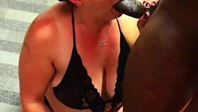 Hot White Milf Serves Black Boss