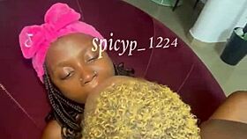 Slutty lesbian friend gets wild with kissing and licking