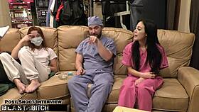 Blast Blaire Celeste's mouth with huge cum load in Tampa hospital! 😈