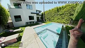 Xxlayna Marie fucks pool guy in VR to punish ex.
