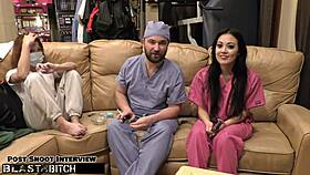 Blast Blaire Celeste's mouth with huge cum load in Tampa hospital! 😈