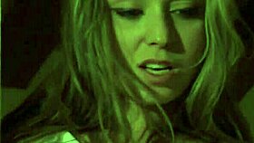 She gives old man oral, self-pleasures watching him with woman