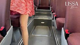 Hot Woman Touches Herself on Public Bus