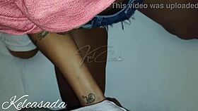 First time with a single guy after getting caught on camera, straight to the motel.