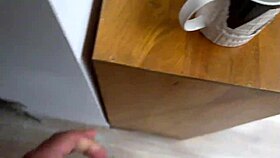 brunette amateur rides pov cock in homemade creampie