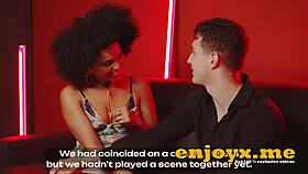 Selva, the steaming brunette, gives a blowjob in the kitchen while getting penetrated, enjoying every intense moment.