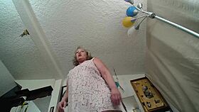 1109 dawnskye1962 in giantess pov fun, no panties, showing hairy pussy and big ass.