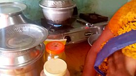 Indian Wife Cooks Up Homemade Sex In Kitchen