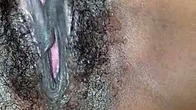 Oh, look at that hairy pussy! Let's play with it hard and make it squirt!