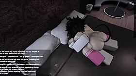 Roblox cutest slut tries her best to please me in game