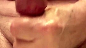 65 year old slow motion jerk off and cum close up 😏