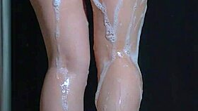 College babes soapy shower big ass bouncing and bubbles