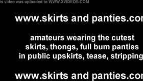 Hey, wanna catch a naughty peek up my skirt? 😉