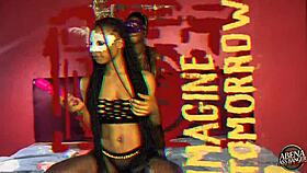 two sexy slim teens tease before foursome