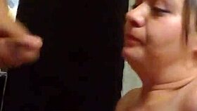 curvy milf gags on cock in sloppy deepthroat session