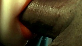 The hottest wet blowjob for a big cock